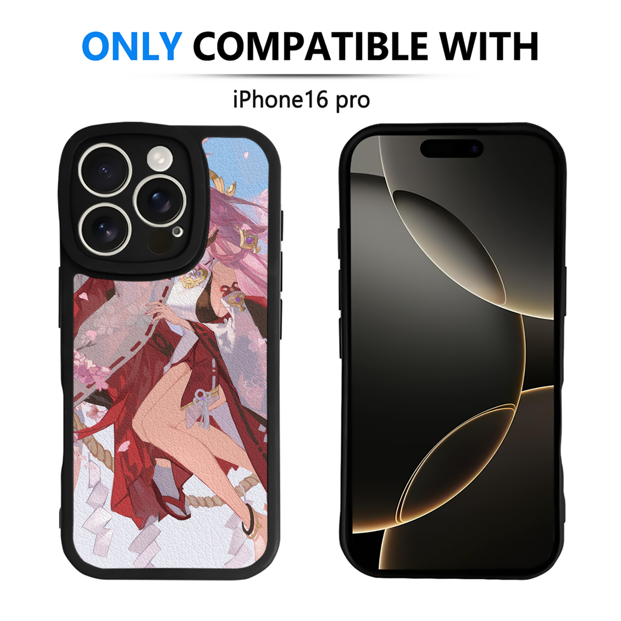 げんし神 genshin 【iPhone 16シリーズ対応】シリコンスマホケース（レザー調） 材質：シリコン